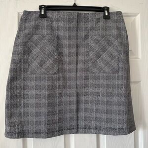 Soho Gray Plaid Pencil Skirt, size L